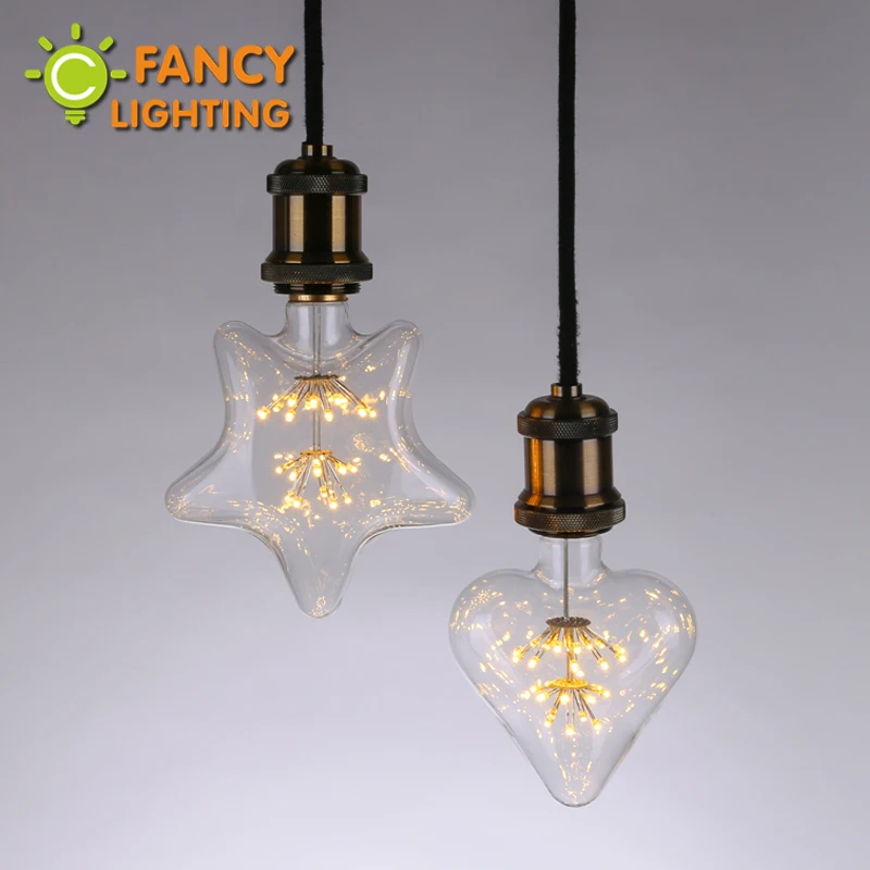 Светодиодная лампа E27 звезда/сердце звездное небо светодиодная лампочка 110 В 220