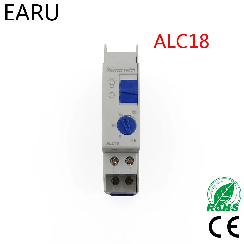 

Free shipping Din rail Staircase Lighting Timer Switch timer relay 220VAC 16A used for corridor lighting ALC18