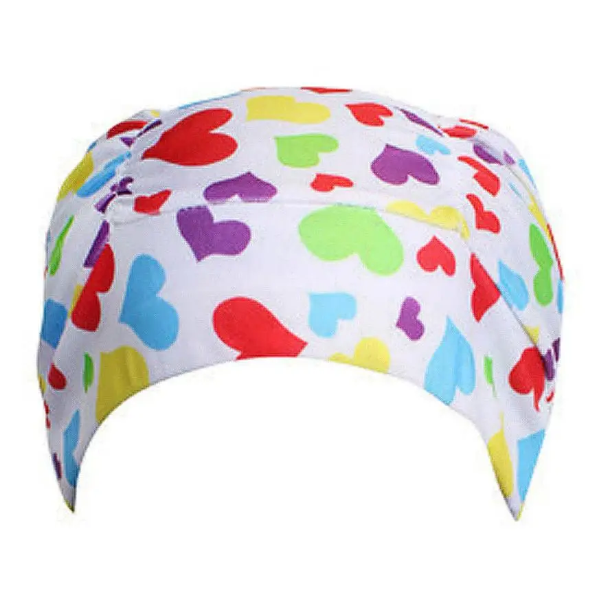 Шапочка для купания унисекс девочек длинная шапочка с принтом плавания