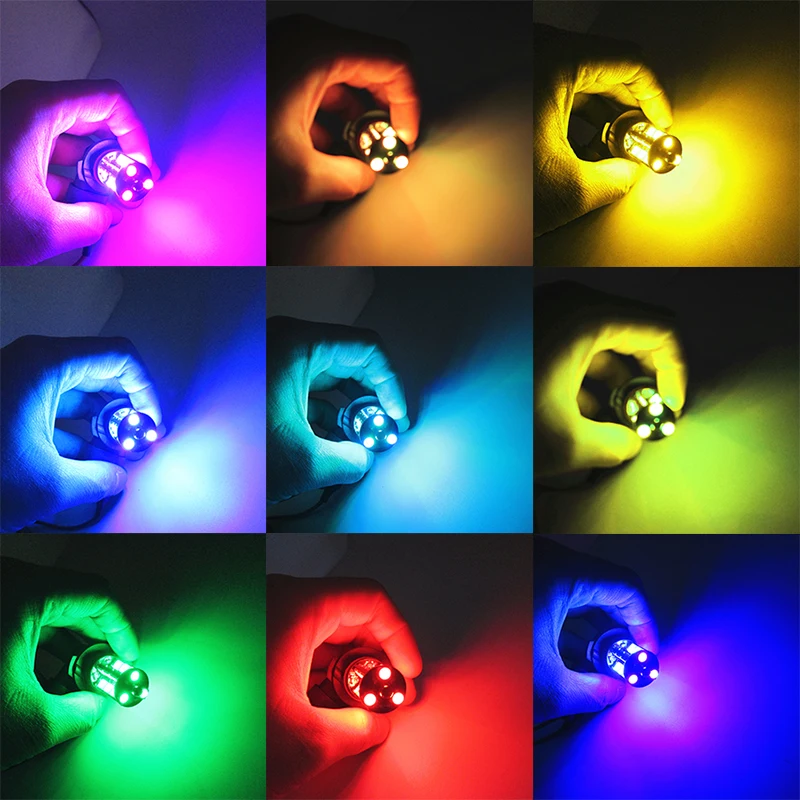 СВЕТОДИОДНЫЙ Автомобильный светильник 2 шт. H1 H3 H4 9005 9006 H11 H7 RGB 5050 светодиодный