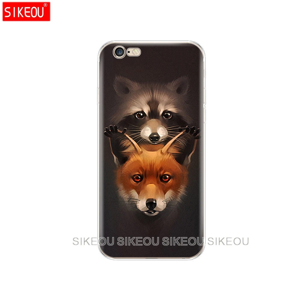 Силиконовый чехол для Iphone 6X8 7 6s 5 5S SE Plus 10 XR XS Max с изображением енота Красной панды