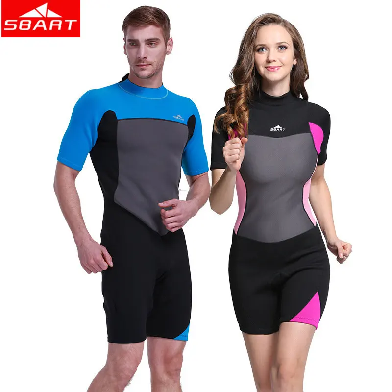 

2mm Neoprene Diving Wetsuits women's Men's Short Sleeved Jellyfish Warm Snorkeling Wetsuits Swimming Diving Wearing Wetsuits