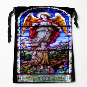 Сумка на шнурке с цветочным принтом для хранилища, 18 х22 см