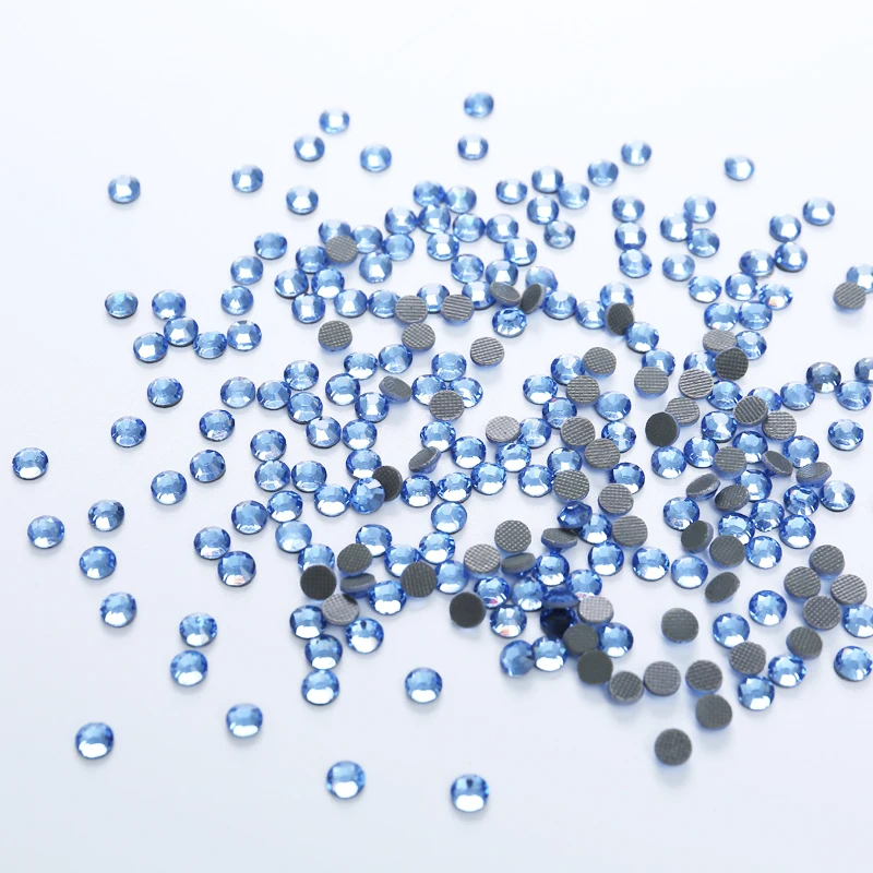 

1440pcs Machine Cut LT.Sapphire Strass DMC Hotfix Rhinestones For Garment Phone Bag Shoes And Nail Art Accessories