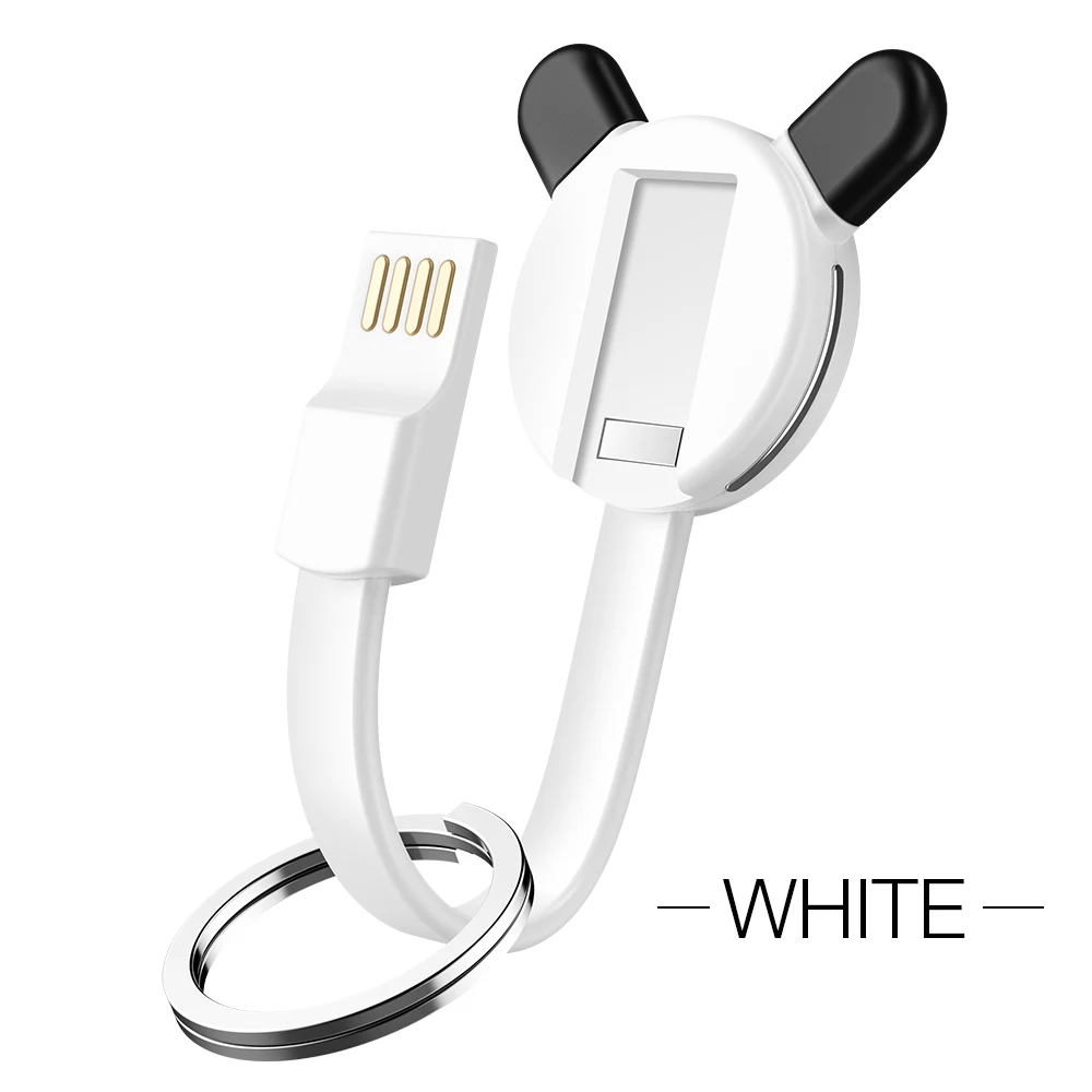 RAXFLY 3 в 1 брелок USB кабель для iPhone зарядное устройство Micro usb type C кабель для samsung Xiaomi 9T K20 Pro huawei зарядный провод - Цвет: Белый
