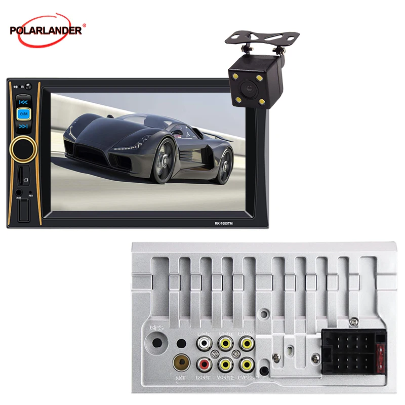 

USB TF Auto Electronics In Dash 6.6'' HD Touch Screen 2 Din Bluetooth Stereo Radio FM MP4 MP5 Audio Car Video Player