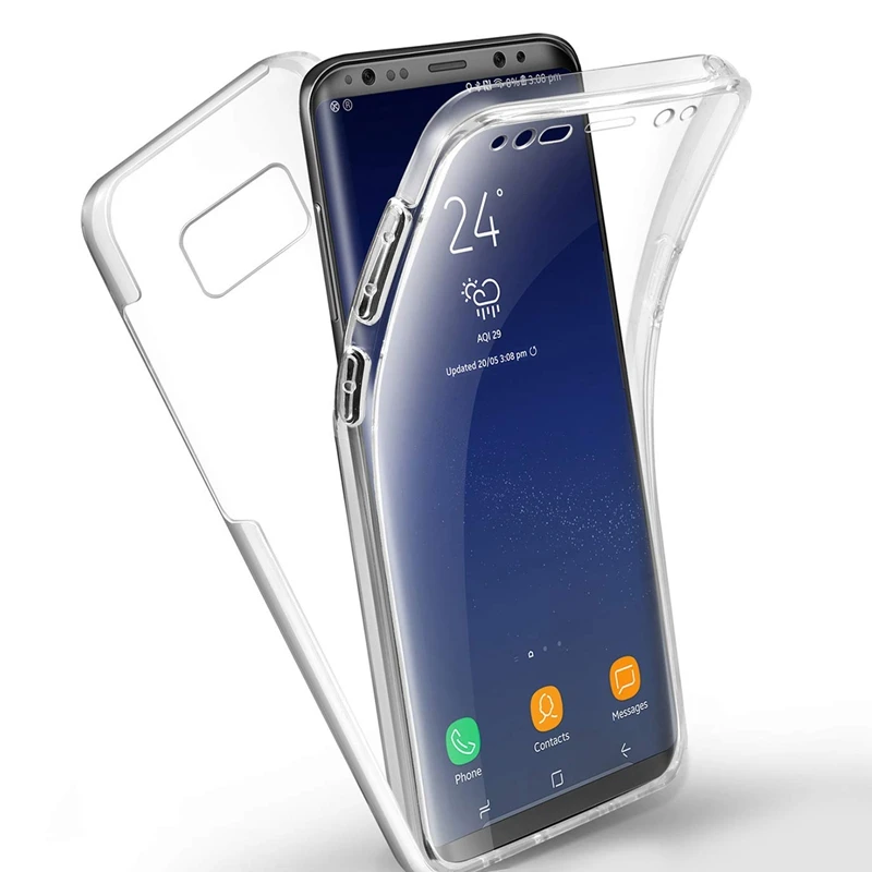 Противоударный чехол с полным покрытием на 360 градусов для Samsung Galaxy S7 edge S8 S9 Plus iphone