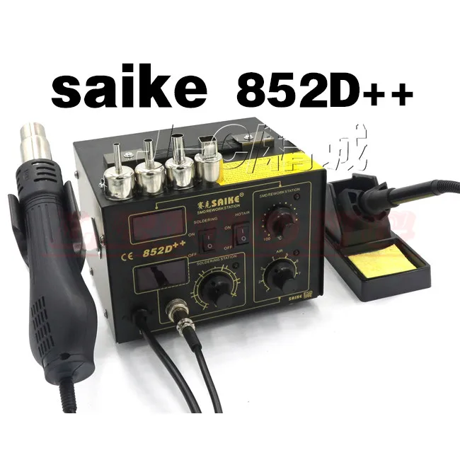

SAIKE 852D++ Iron Solder Soldering Hot Air Gun 2 in 1 Rework Station