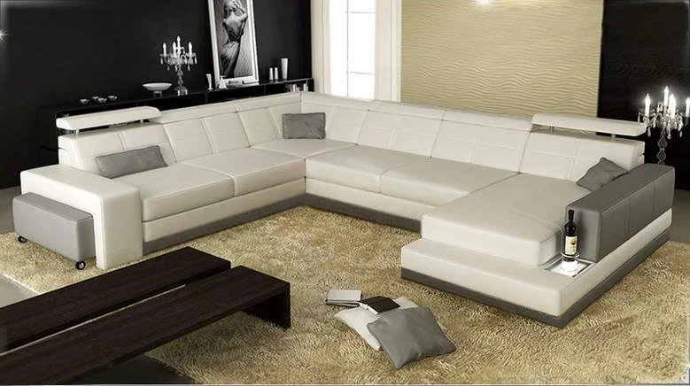 Последний дизайн гостиной кожаный диван большой 0413 C4010|living room leather sofa|design sofaleather