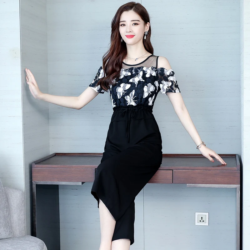 

Wide-legged jumpsuits new women's clothing tall waist printing one-piece suit floral print patchwork woman jumper fashion outfit