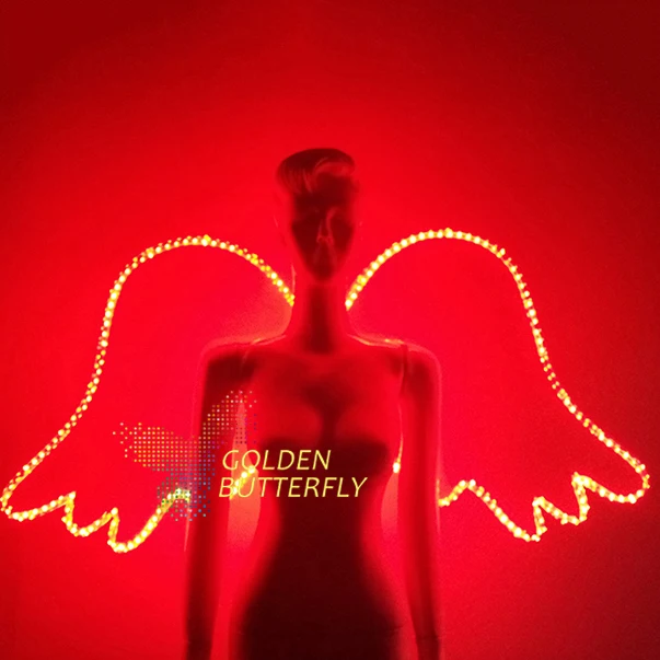 

LED Luminous Wings Glowing Women Lady Butterfly Wings Fashion Show Clothing Suits Dance Dress Accessories Wedding Customizable