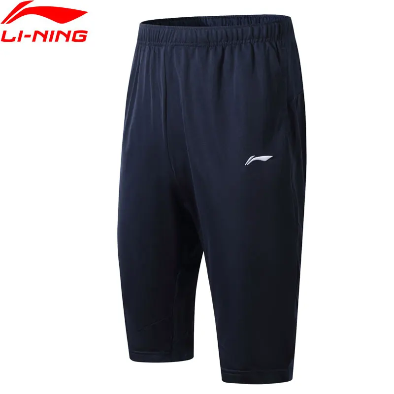 Li-Ning Men Puebla Club Soccer Series Training Capri Pants Regular Fit Pocket Drawstring LiNing Sports 3/4 Pants AKQM057 MKD1558