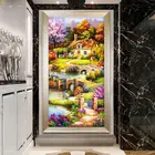 Новейшая 5D алмазная живопись вертикальная версия Романтический коттедж красивый пейзаж простой современный пейзаж настенный фон для украшения дома