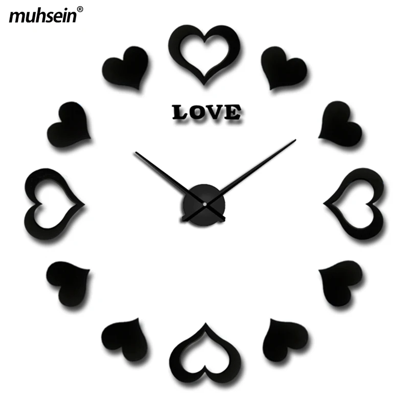 Большие настенные часы muhsein из ЭВА акриловые большие 3d сделай сам зеркальные