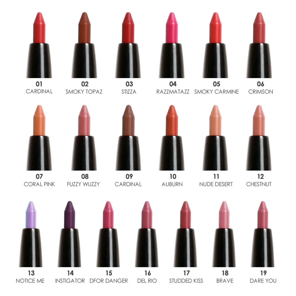Модные женские туфли Красота для губ Lip pencil длительный леди Макияж инструмент
