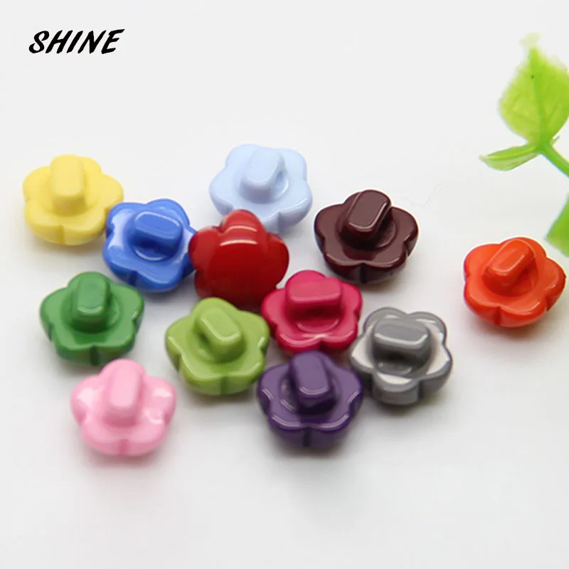 Блестящие полимерные швейные пуговицы для скрапбукинга с разноцветным