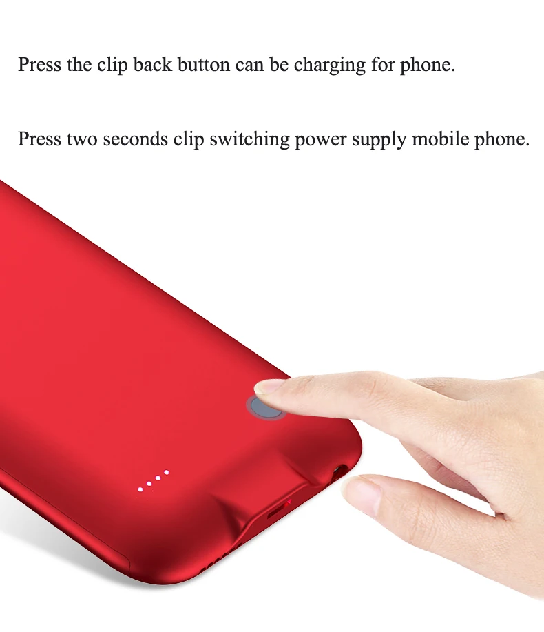 Nohon Чехлы для зарядки аккумуляторов для Apple iPhone 6S 6 7 7G 2500 мАч внешний резервный внешний Ультра тонкий портативный аккумулятор
