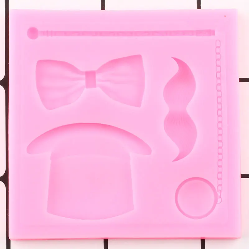 DIY Волшебная Шляпа с усами силиконовые формы конфет полимерная глина помадка