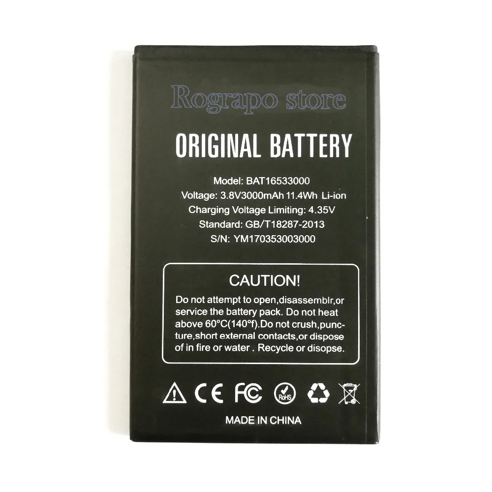 

Full 3000mAh BAT16533000 Replacement Battery For Doogee X9 Pro Mobile Phone