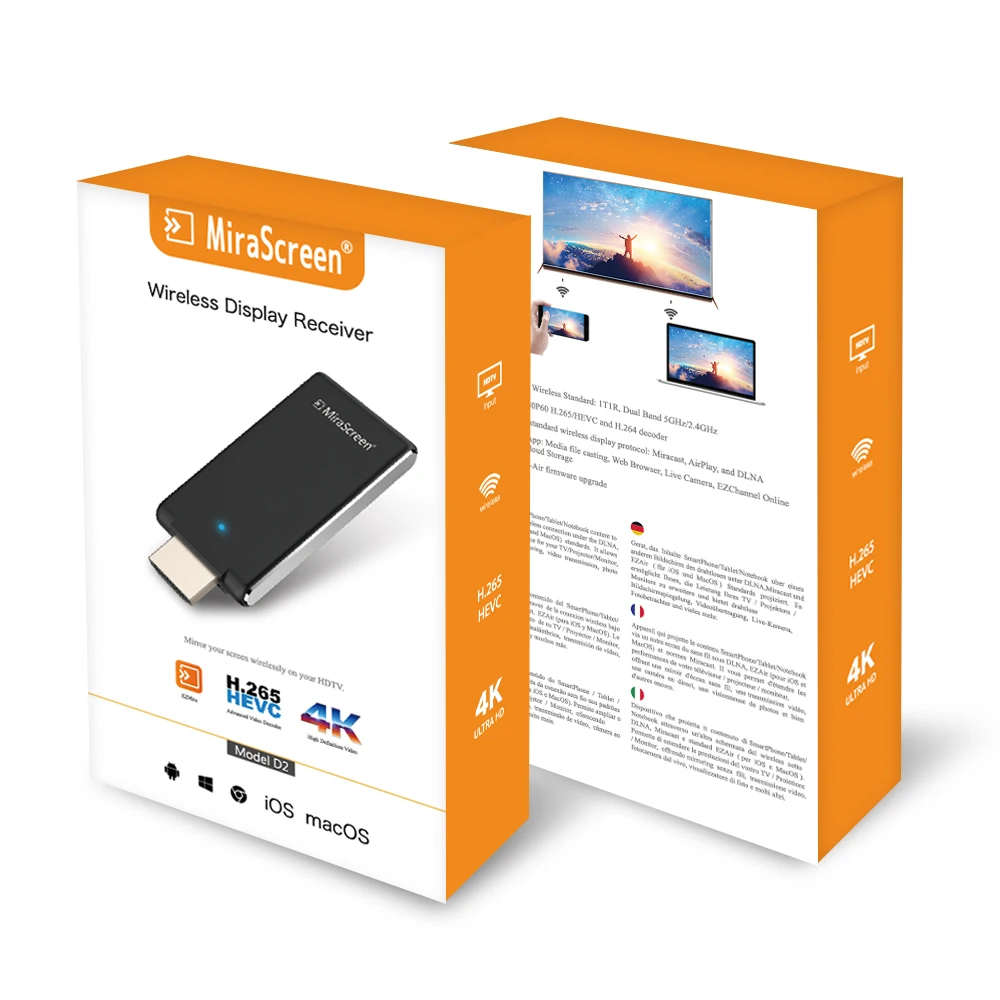 JKING 4K MiraScreen OTA TV Stick Smart HD ключ беспроводной приемник DLNA Airplay Miracast oneanycasing PK Chromecast 2 |