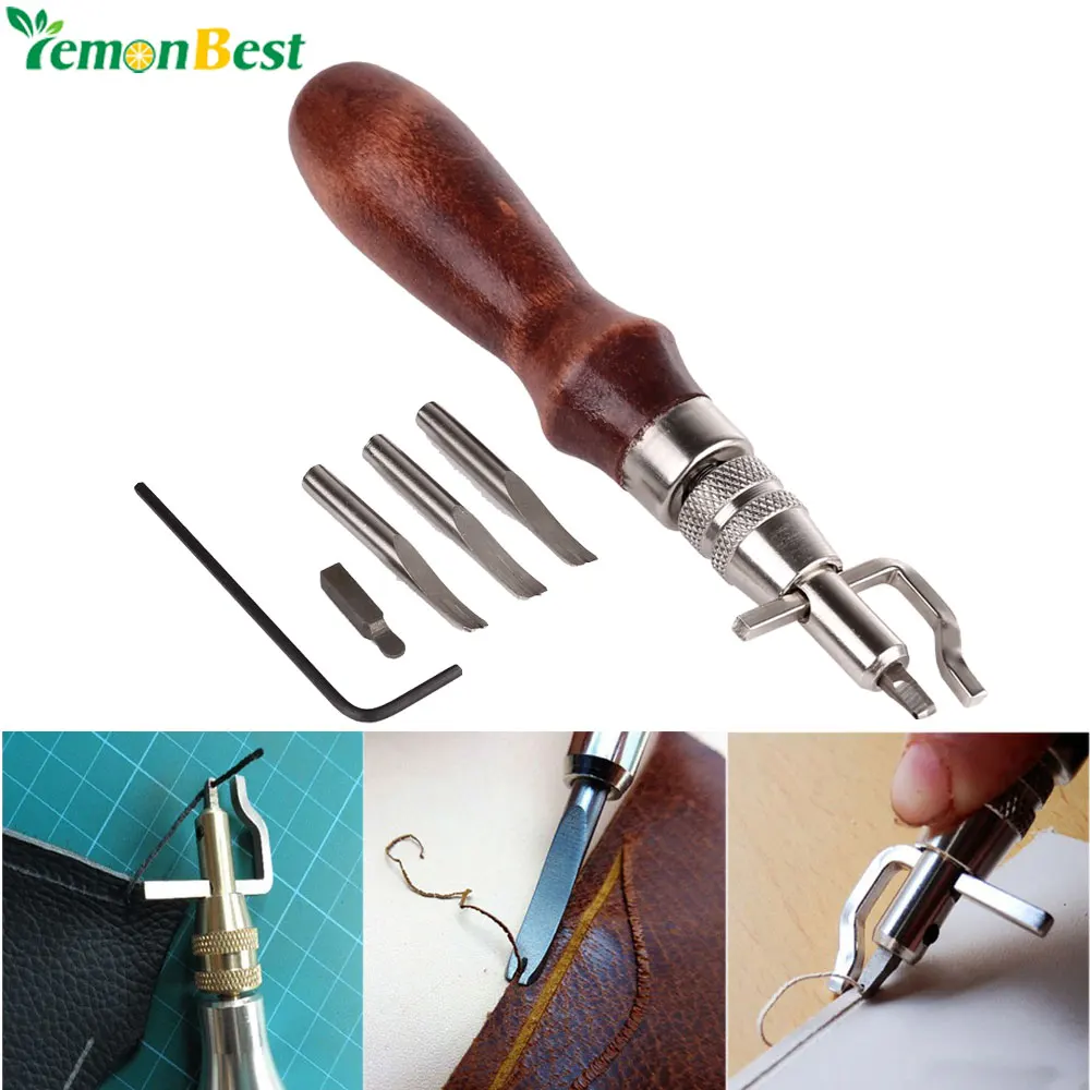 5 в 1 инструменты для работы с кожей|stitching groover|leather stitching toolsleather groover |