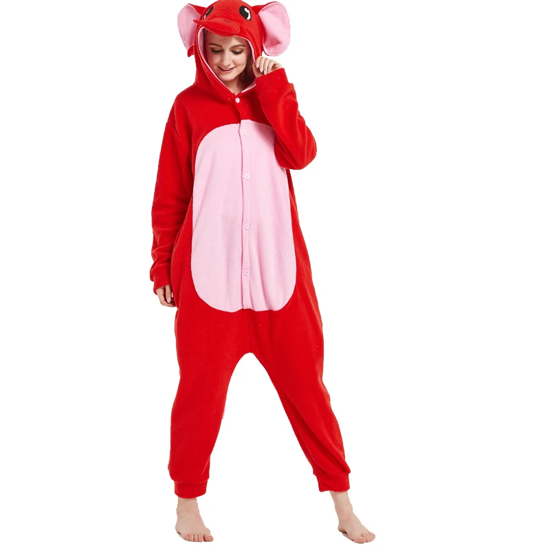 Kigurumi пижамы для взрослых Косплей Тигр собака слон Единорог Синяя Акула Onesie Lemur пижамы Домашняя одежда для вечеринок для женщин и мужчин
