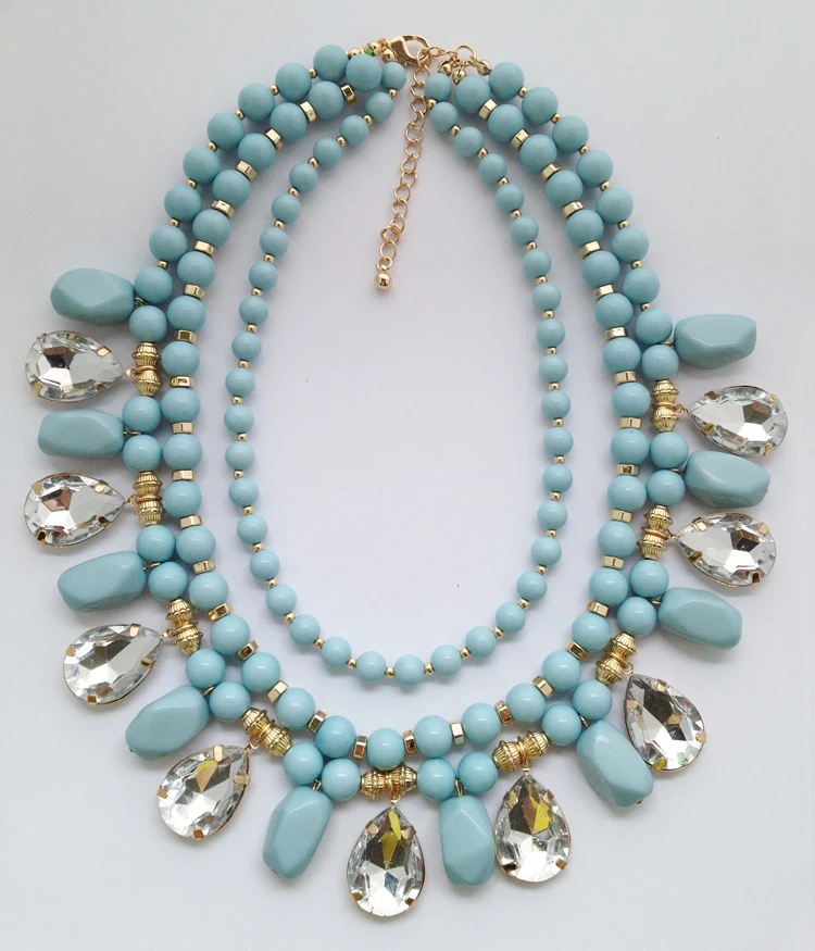 2017 Новый дизайн бисер цепи ожерелье и кулон заявление пузырь воротник choker