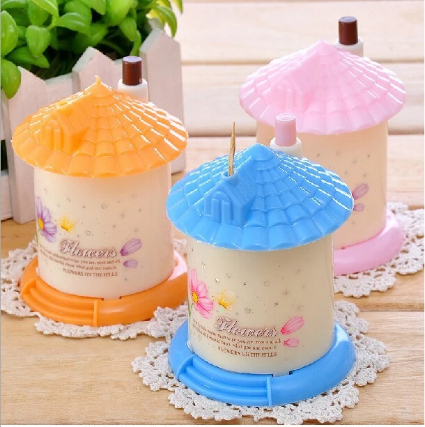 Новинка 2017 3 вида цветов автоматический держатель для зубочистки карманный