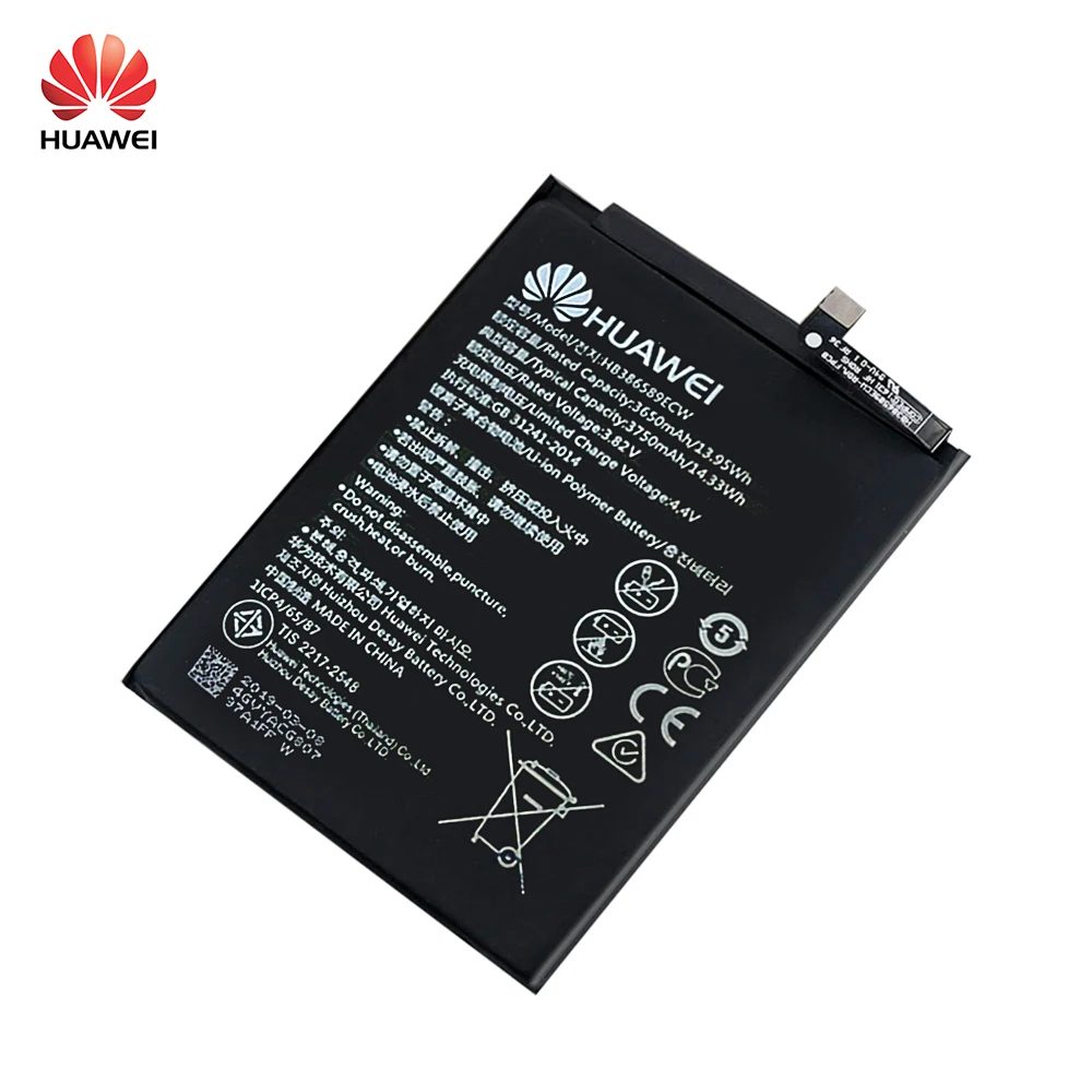 

Hua Wei 100% Original HB386589ECW For Huawei Honor 8X View 10 Lite Replacement Battery Rechargeable Real Capacity Batteria Akku