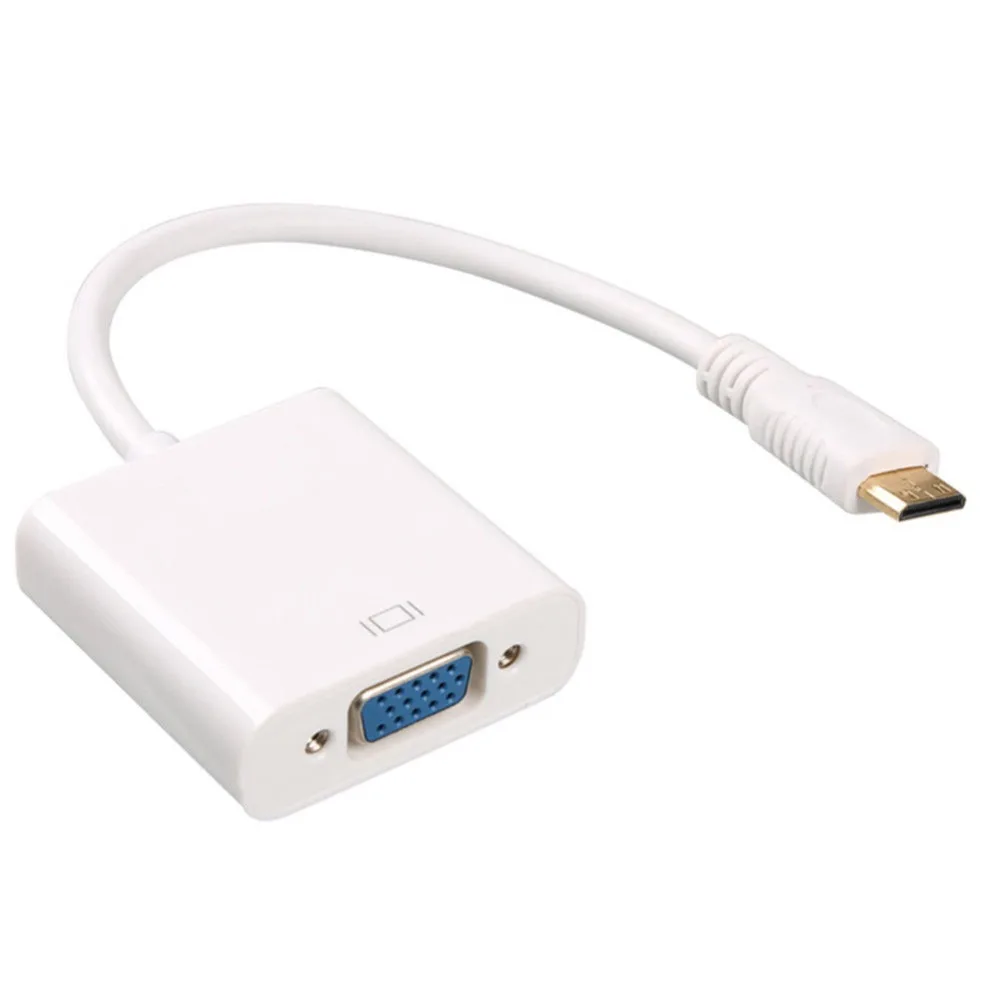 Мини адаптер hdmi vga с аудио + Micro USB кабель питания для ноутбуков планшетов 100 штук| |