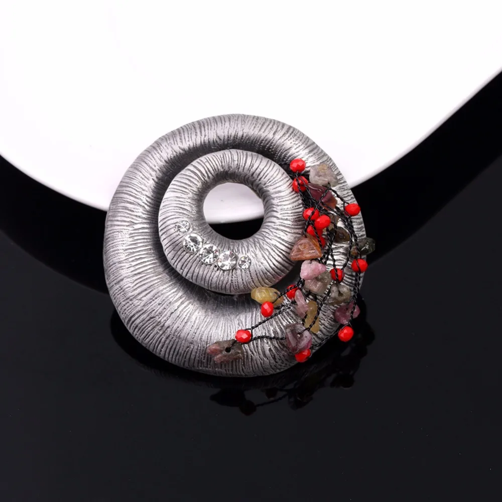 Лидер продаж имитация узора улитки броши Хрустальная Брошь со стразами булавки