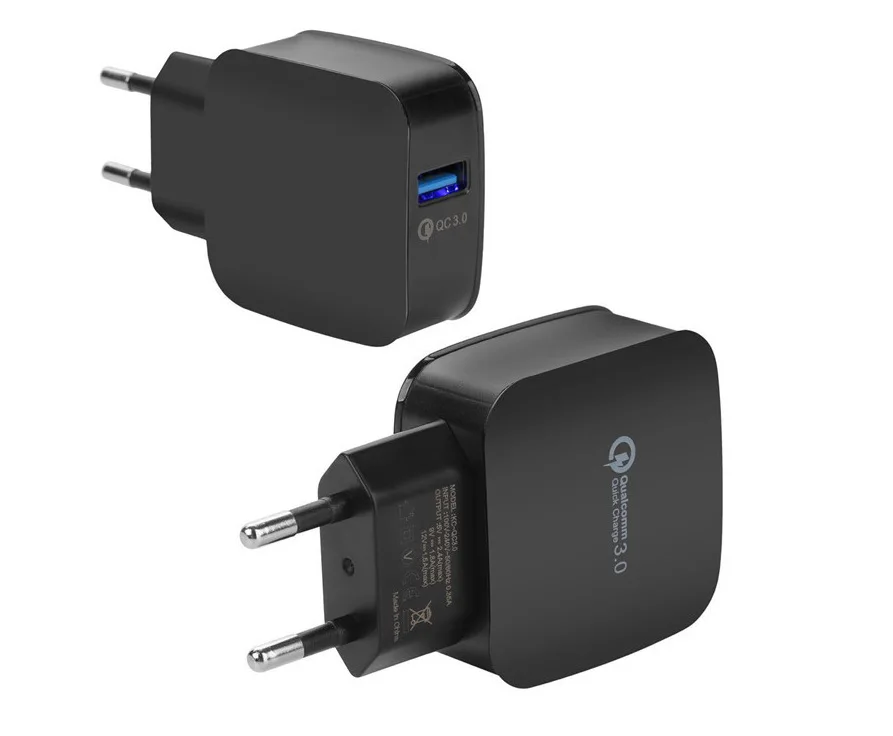 Универсальное зарядное устройство USB QC3.0 ЕС США 9 В 12 18 Вт быстрая зарядка 3 0