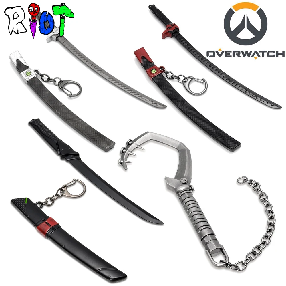 OW Спайк меч ножны наборы из двух частей Genji ROADHOG модель оружия крюк Модель брелок