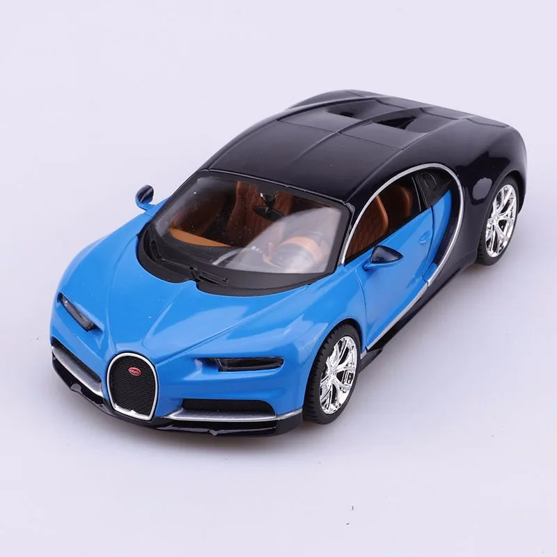 Bugatti Chiron Модель автомобиля игрушки 1/24 Масштаб Синий литье под давлением гоночный автомобиль модели автомобилей игрушки для детей рождественские подарки коллекции