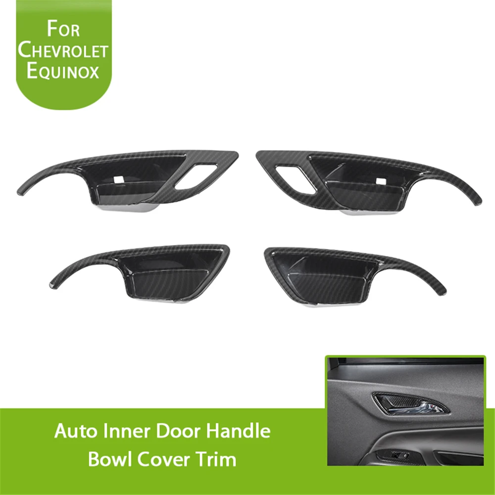 4 шт. глянцевая крышка для автомобильной внутренней дверной ручки Chevrolet Equinox 2017 2018