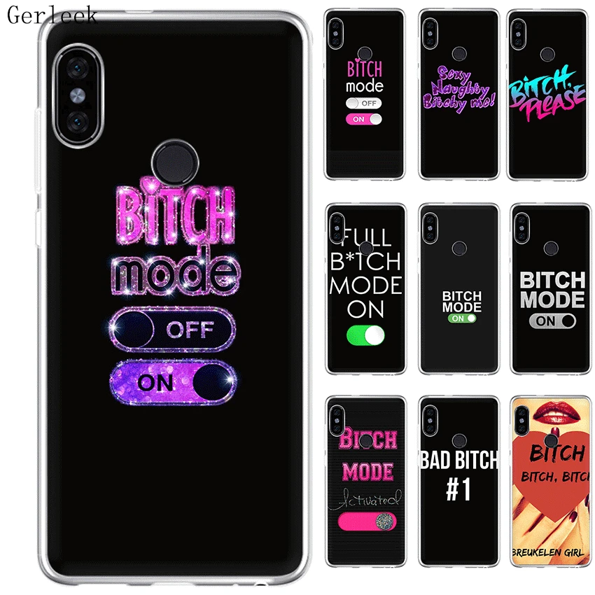 Жесткий чехол Desxz Bitch Mode для Redmi Note 7 6 Pro 6A 5A 5 Plus 4X 4A GO S2|Чехлы-накладки| |