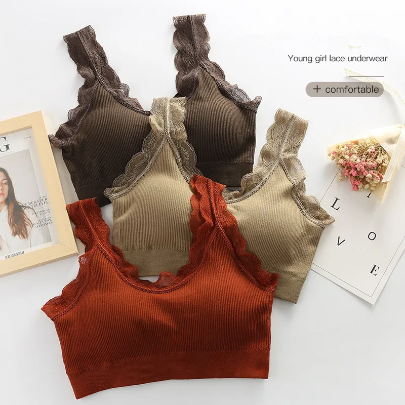 Women's Sport Bra Seamless Thread Fitness Sexy Lace Underwear Gym Comfortable Motion Apparel | Женская одежда
