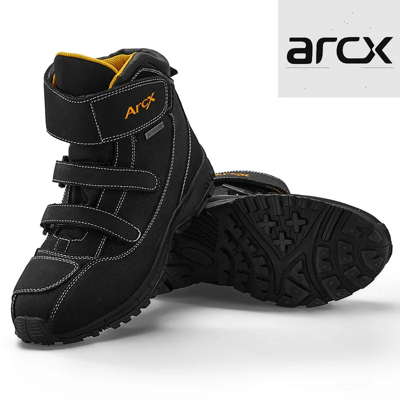 Мужские мотоциклетные замшевые кожаные ботинки ARCX непромокаемые гоночные для