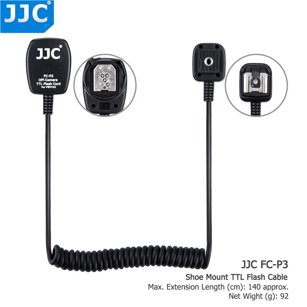 Кабель вспышка JJC для обуви с TTL 1 3 м кабель Pentax фотовспышки функцией моделей FC P3