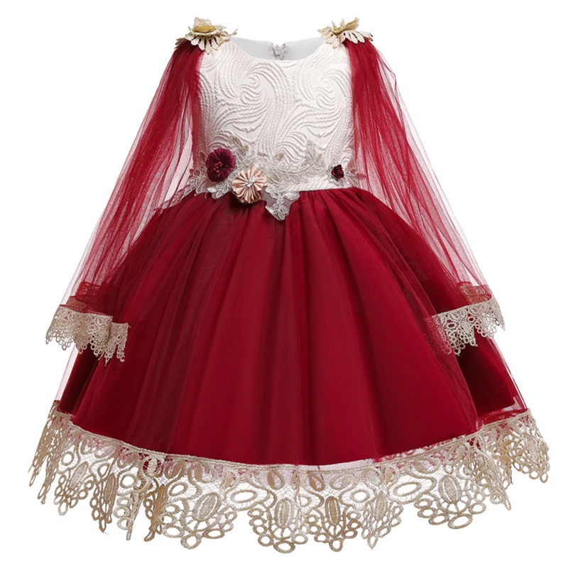 Британская принцесса праздничная одежда сетчатая шаль для девочек кружевное