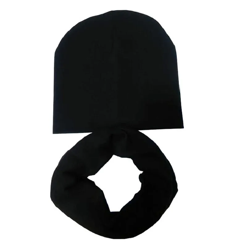 1 шт. модная хлопковая детская шапочка на осень-весну - Цвет: solid black