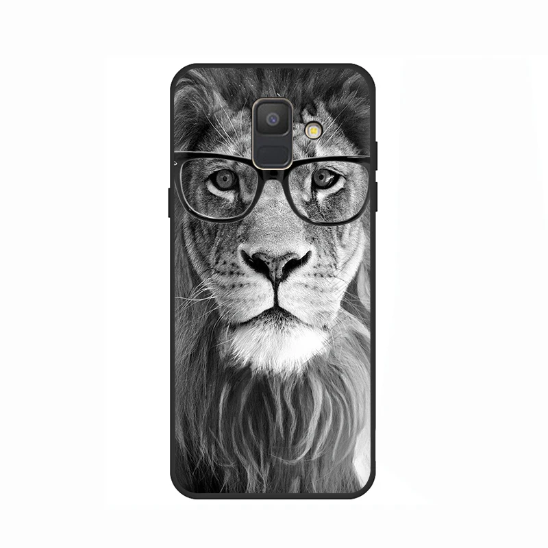 B4 Животные Лев Мягкий Чехол для мобильного телефона чехол для samsung Galaxy A6 7 8 9 A10 30 40 50 70 J6 - Цвет: B4