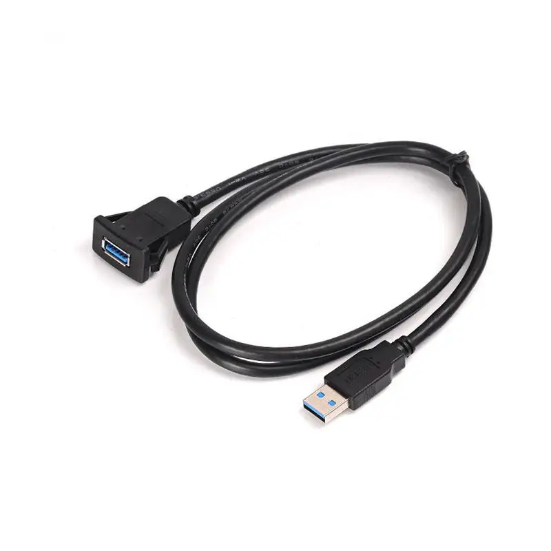 1 м Разъем Кабель USB 3 0 Авто заподлицо для автомобиля штекер к гнезду удлинитель