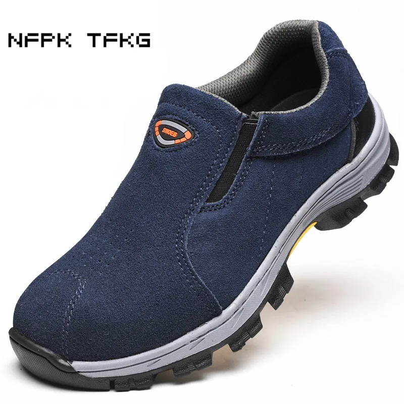 Высококачественная Мужская Рабочая защитная обувь со стальным носком бархатная