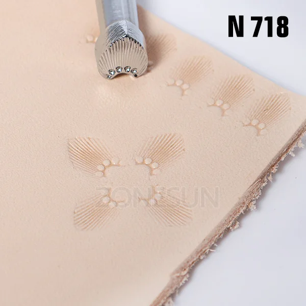 N718 ZONESUN ручной работы, сделай сам, коровья кожа, инструмент для резьбы, печати, кожа, цветочный узор, ремесло, гравировка, тиснение, тиснение, форма, инструмент для рукоделия - Цвет: N718