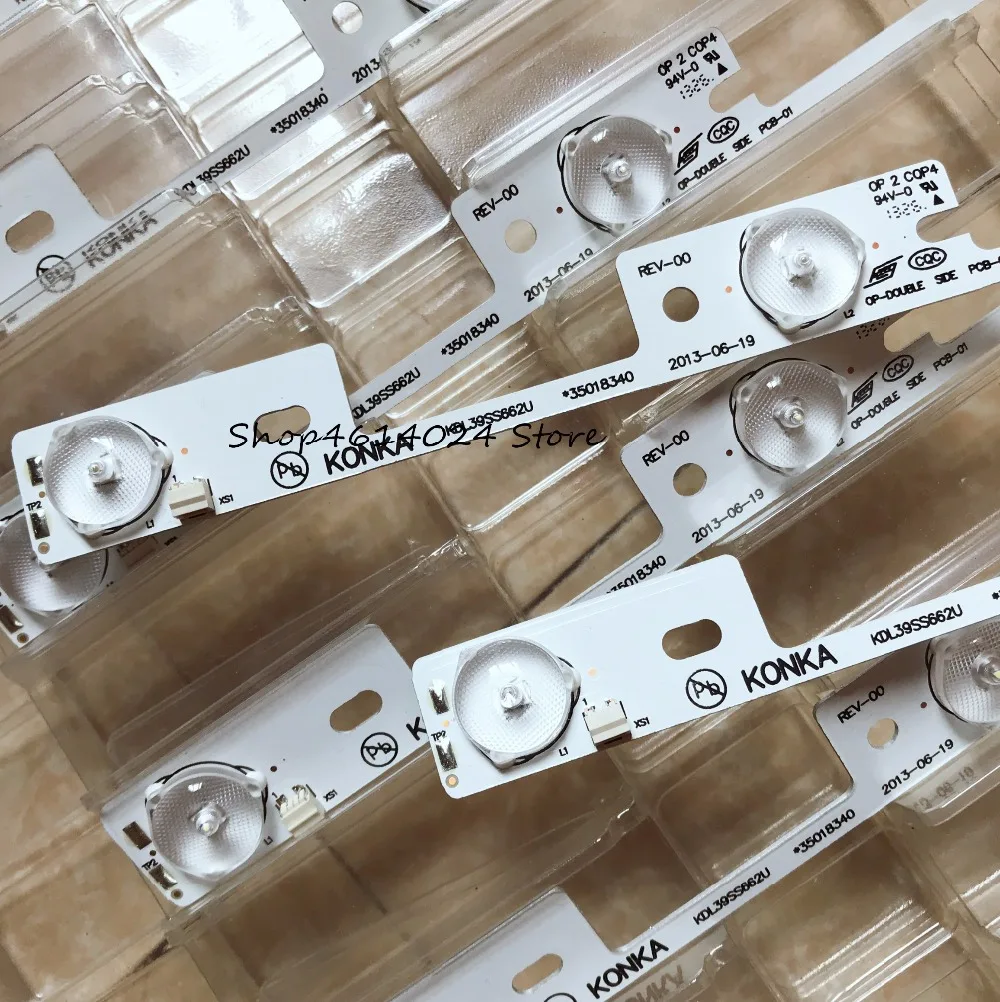 Высокое качество Новинка 100 шт. светодиодный крюк для освещения Konka KDL39SS662U 35018339 327mm