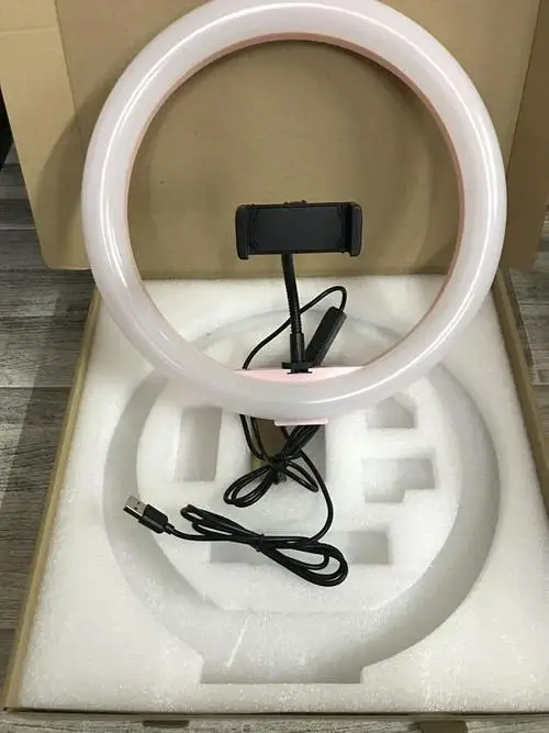 Белый Фотостудия 1" 160 шт. светодиодный светильник 3Color3200K-5600K с регулируемой яркостью для фотосъемки телефона видео светодиодный светильник-кольцо для камеры - Цвет: Белый