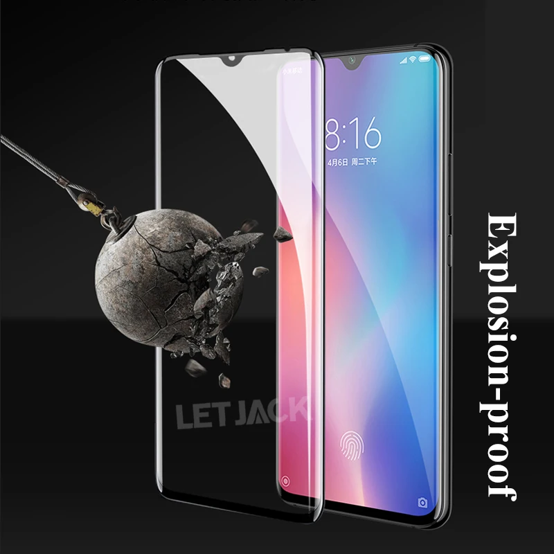 5D закаленное стекло с полным покрытием для Xiaomi 9 SE 8 Pro Explorer Lite Защита экрана Redmi Note 7