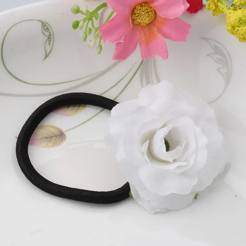 Новые тканевые Цветочные богемные резинки для волос девочек Женские аксессуары