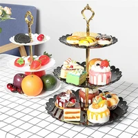 detachable 3 tiers cake stand cupcake candy dessert pastry display stand for wedding party cake display tray plates bracket